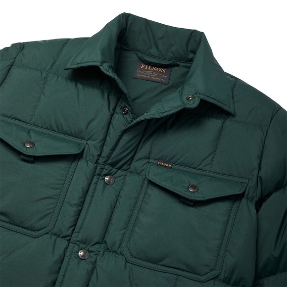 Filson Lightweight Down Jac-Shirt Fir Medium BNWT - Picture 3 of 6